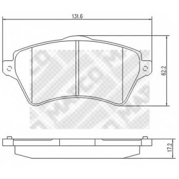 Колодки тормозные дисковые передний для LAND ROVER FREELANDER(LN,LN#) <b>MAPCO 6742</b>