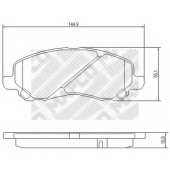 Колодки тормозные дисковые передний для CITROEN C4 AIRCROSS / JEEP COMPASS / LANCIA FLAVIA / MITSUBISHI ASX, GALANT, GRANDIS, LANCER, OUTLANDER, SPACE RUNNER / PEUGEOT 4008 <b>MAPCO 6751</b>