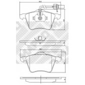 Колодки тормозные дисковые передний для VW TRANSPORTER(70XA, 70XB, 70XC, 70XD, 7DB, 7DK, 7DW) <b>MAPCO 6771</b>