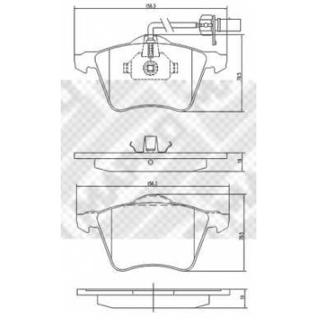 Колодки тормозные дисковые передний для VW TRANSPORTER(70XA, 70XB, 70XC, 70XD, 7DB, 7DK, 7DW) <b>MAPCO 6771</b>