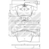Колодки тормозные дисковые передний для VW MULTIVAN(7EF, 7EM, 7EN, 7HF, 7HM, 7HN), TRANSPORTER(7E, 7EA, 7EB, 7EF, 7EG, 7EH, 7EJ, 7HA, 7HB, 7HF, 7HH, 7HJ, 7JD, 7JE) <b>MAPCO 6772</b>