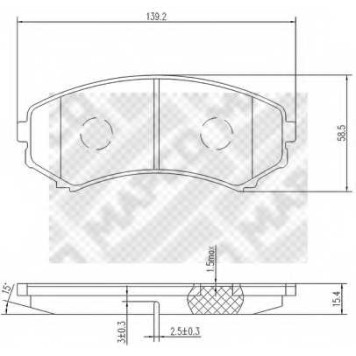 Колодки тормозные дисковые передний для MAZDA MPV(LV) / MITSUBISHI GRANDIS(NA#W), PAJERO(K90, V2#W, V3#W, V4#W, V6#W, V7#W, V8#W, V9#W) <b>MAPCO 6785</b>