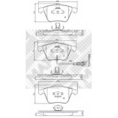 Колодки тормозные дисковые для AUDI A3(8P1,8PA) / SKODA SUPERB(3T4) / VW EOS(1F7,1F8), GOLF(1K1), PASSAT(357,3C2,3C5) <b>MAPCO 6791</b>
