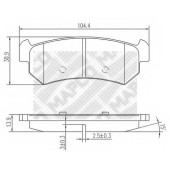 Колодки тормозные дисковые для CHEVROLET LACETTI(J200), NUBIRA / DAEWOO LACETTI(KLAN), NUBIRA(KLAJ,KLAN) <b>MAPCO 6812</b>