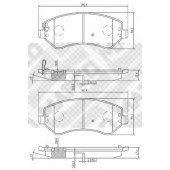 Колодки тормозные дисковые передний для CHRYSLER VOYAGER(RG,RS) / JEEP CHEROKEE(KJ) <b>MAPCO 6830</b>