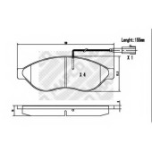 Колодки тормозные дисковые передний для CITROEN JUMPER / PEUGEOT BOXER <b>MAPCO 6847</b>