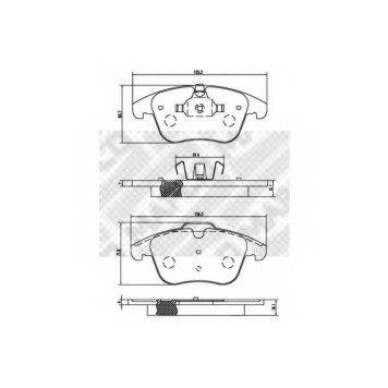 Колодки тормозные дисковые передний для FORD GALAXY, MONDEO, S-MAX / LAND ROVER FREELANDER, RANGE ROVER EVOQUE / VOLVO S60, S80, V60, V70, XC70 CROSS COUNTRY, XC70 <b>MAPCO 6853</b>