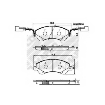 Колодки тормозные дисковые передний для FORD TRANSIT TOURNEO, TRANSIT <b>MAPCO 6855</b>