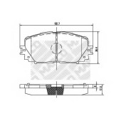 Колодки тормозные дисковые передний для TOYOTA YARIS(KSP13#, KSP9#, NCP13#, NCP15#, NCP9#, NHP13#, NLP13#, NSP13#, NSP9#, SCP9#, ZSP9#) <b>MAPCO 6869</b>