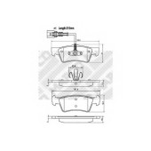 Колодки тормозные дисковые задний для VW MULTIVAN, TOUAREG, TRANSPORTER <b>MAPCO 6878</b>