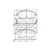 Колодки тормозные дисковые передний для SUBARU FORESTER(SF,SG,SH), IMPREZA(G3,GD,GG,GH,GR), LEGACY(B13#,BL,BM,BP,BR), OUTBACK(BL,BM,BP,BR) <b>MAPCO 6879</b>