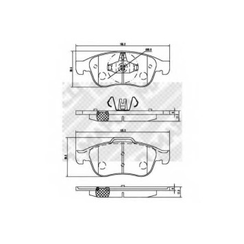Колодки тормозные дисковые передний для RENAULT CAPTUR, DUSTER, FLUENCE(L30#), GRAND(JZ0/1#), MEGANE(BZ0#, DZ0/1#, EZ0/1#, KZ0/1), SCENIC(JZ0/1#) <b>MAPCO 6884</b>