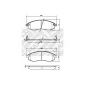 Колодки тормозные дисковые передний для MITSUBISHI L 200(K6#T,K7#T) / NISSAN MAXIMA QX(A32), MAXIMA(A32) <b>MAPCO 6889</b>