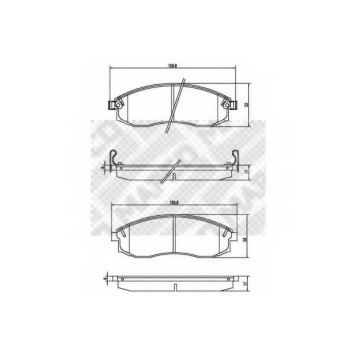 Колодки тормозные дисковые передний для MITSUBISHI L 200(K6#T,K7#T) / NISSAN MAXIMA QX(A32), MAXIMA(A32) <b>MAPCO 6889</b>