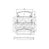 Колодки тормозные дисковые для SUBARU FORESTER(SG), IMPREZA(GC,GD,GF,GFC), LEGACY OUTBACK(BG), LEGACY(BC,BD,BE,BG,BH,BJF), SVX(CX) <b>MAPCO 6897</b>