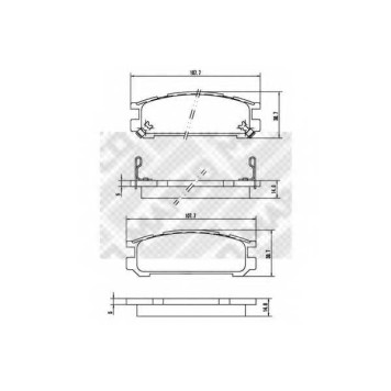 Колодки тормозные дисковые для SUBARU FORESTER(SG), IMPREZA(GC,GD,GF,GFC), LEGACY OUTBACK(BG), LEGACY(BC,BD,BE,BG,BH,BJF), SVX(CX) <b>MAPCO 6897</b>