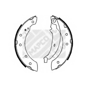 Комплект тормозных колодок задний для CITROEN LNA, SAXO, XSARA, ZX / PEUGEOT 106, 206, 306 / RENAULT CLIO, LAGUNA, LOGAN, SANDERO/STEPWAY, THALIA, TRAFIC, TWINGO <b>MAPCO 8128</b>