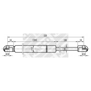 Газовая пружина (амортизатор) крышки багажника MAPCO 91520