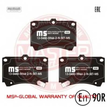 Колодки тормозные дисковые передний для KIA RIO(DC,DC#) / MAZDA 121(DB), 323 P(BA), 323(BG), DEMIO(DW), FAMILIA(BA,BG) <b>MASTER-SPORT 13046059442N-SET-MS</b>