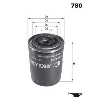 Фильтр масляный MECAFILTER ELH4273