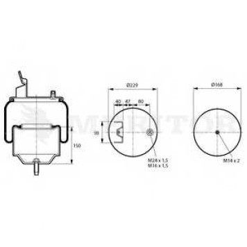 Кожух пневматической рессоры MERITOR MLF8170