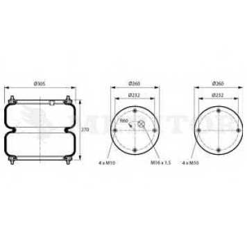 Кожух пневматической рессоры MERITOR MLF8191