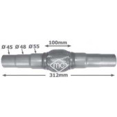 Гофрированная труба выхлопной системы Metalcaucho 02045
