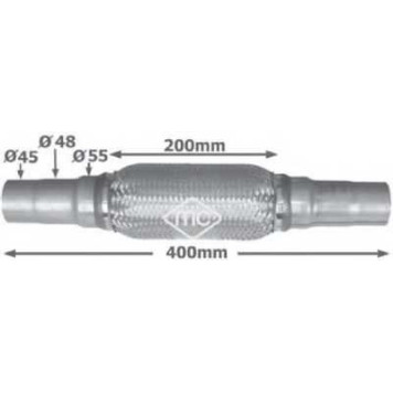Гофрированная труба выхлопной системы Metalcaucho 02047