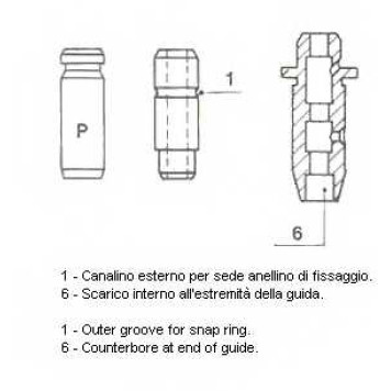 Направляющая втулка клапана METELLI 01-S2855