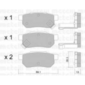 Колодки тормозные дисковые для ACURA INTEGRA / HONDA CIVIC(EC,ED,EE,MA,MB,MC), CONCERTO(HW,HWW,MA), PRELUDE(BA) <b>METELLI 22-0170-1</b>