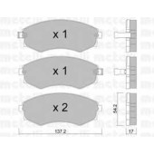 Колодки тормозные дисковые для DAEWOO KORANDO, MUSSO / HYUNDAI ELANTRA, LANTRA, MATRIX, SANTAMO, SONATA / KIA JOICE, MAGENTIS / MITSUBISHI SANTAMO / SSANGYONG KORANDO, MUSSO SPORTS, MUSSO <b>METELLI 22-0188-0</b>