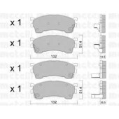 Колодки тормозные дисковые для MAZDA 626(GE), MX-6(GD,GE), XEDOS 6(CA) <b>METELLI 22-0223-0</b>