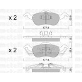 Колодки тормозные дисковые для FORD FOCUS(DAW,DBW,DFW,DNW) <b>METELLI 22-0291-0</b>