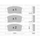 Колодки тормозные дисковые для DAIHATSU CHARADE(L2#) / TOYOTA PLATZ(NCP1#), YARIS(NCP1#,NLP1#,SCP1#) <b>METELLI 22-0292-0</b>