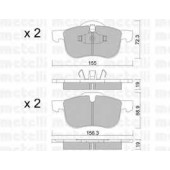 Колодки тормозные дисковые для VOLVO S60, S80(TS,XY), V70(LV,SW), XC70 CROSS COUNTRY <b>METELLI 22-0309-0</b>