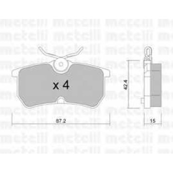 Колодки тормозные дисковые для FORD FIESTA(JD#,JH#), FOCUS(DAW,DBW,DFW,DNW) <b>METELLI 22-0317-0</b>