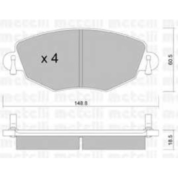 Колодки тормозные дисковые для FORD MONDEO(B4Y,B5Y,BWY) <b>METELLI 22-0318-0</b>