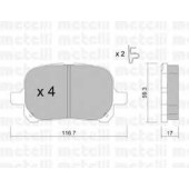 Колодки тормозные дисковые для LEXUS ES(MCV#,VZV#), RX(MCU15) / TOYOTA CAMRY(#CV2#,#XV2#) <b>METELLI 22-0429-0</b>
