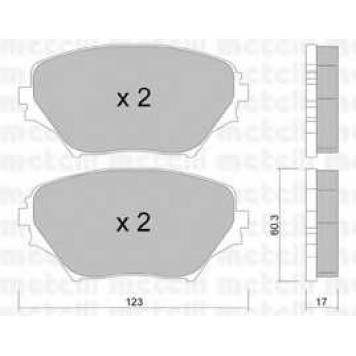Колодки тормозные дисковые для TOYOTA RAV 4(ACA2#,CLA2#,XA2#,ZCA2#) <b>METELLI 22-0430-0</b>