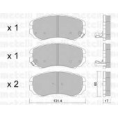 Колодки тормозные дисковые для HYUNDAI COUPE(GK), ELANTRA(HD,XD), SONATA(EF,NF), TUCSON(JM) / KIA MAGENTIS(GD,MG), SOUL(AM), SPORTAGE(JE#,KM#) <b>METELLI 22-0503-0</b>