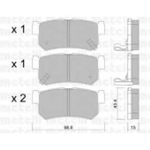 Колодки тормозные дисковые для DAEWOO KORANDO, MUSSO, REXTON / SSANGYONG ACTYON SPORTS, ACTYON, KORANDO, KYRON, MUSSO SPORTS, MUSSO, REXTON <b>METELLI 22-0519-0</b>