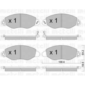 Колодки тормозные дисковые для FORD TRANSIT(FA# #,FB# #,FC# #,FD# #,FM# #,FN# #,FS# #,FZ# #) <b>METELLI 22-0536-0</b>