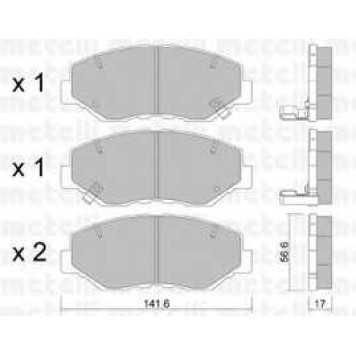 Колодки тормозные дисковые для HONDA CR(RD#) <b>METELLI 22-0606-0</b>
