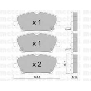 Колодки тормозные дисковые для HONDA CIVIC(FK,FN) <b>METELLI 22-0728-0</b>