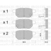 Колодки тормозные дисковые для SUBARU TREZIA / TOYOTA AURIS, IQ, URBAN CRUISER, VERSO S, YARIS <b>METELLI 22-0746-0</b>