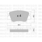 Колодки тормозные дисковые для TOYOTA CAMRY(#XV4#), RAV 4(ACA3#, ACE#, ALA3#, ALA4#, AVA4#, GSA3#, WWA4#, ZSA3#, ZSA4#), VERSO(#AUR2#, #ZGR2#) <b>METELLI 22-0749-0</b>