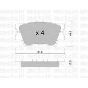 Колодки тормозные дисковые для TOYOTA CAMRY(#XV4#), RAV 4(ACA3#, ACE#, ALA3#, ALA4#, AVA4#, GSA3#, WWA4#, ZSA3#, ZSA4#), VERSO(#AUR2#, #ZGR2#) <b>METELLI 22-0749-0</b>