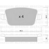 Колодки тормозные дисковые для FORD FOCUS(DA#), GALAXY(WA6), KUGA, MONDEO(BA7), S-MAX(WA6) / LAND ROVER FREELANDER(FA#,LF#) <b>METELLI 22-0780-0</b>