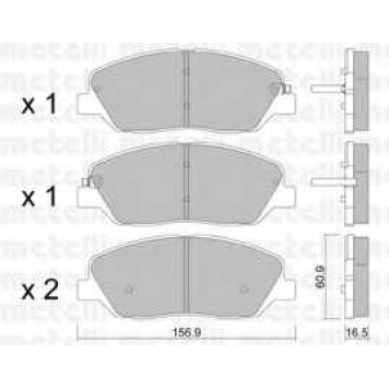 Колодки тормозные дисковые для HYUNDAI SANTA FE(CM,DM,SM) / KIA SORENTO(XM) / SSANGYONG KORANDO <b>METELLI 22-0787-0</b>