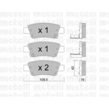 Колодки тормозные дисковые для HONDA CR(RE) <b>METELLI 22-0790-0</b>